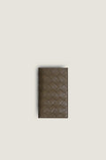 Steriq Olive Intrecciato Checkbook Wallet