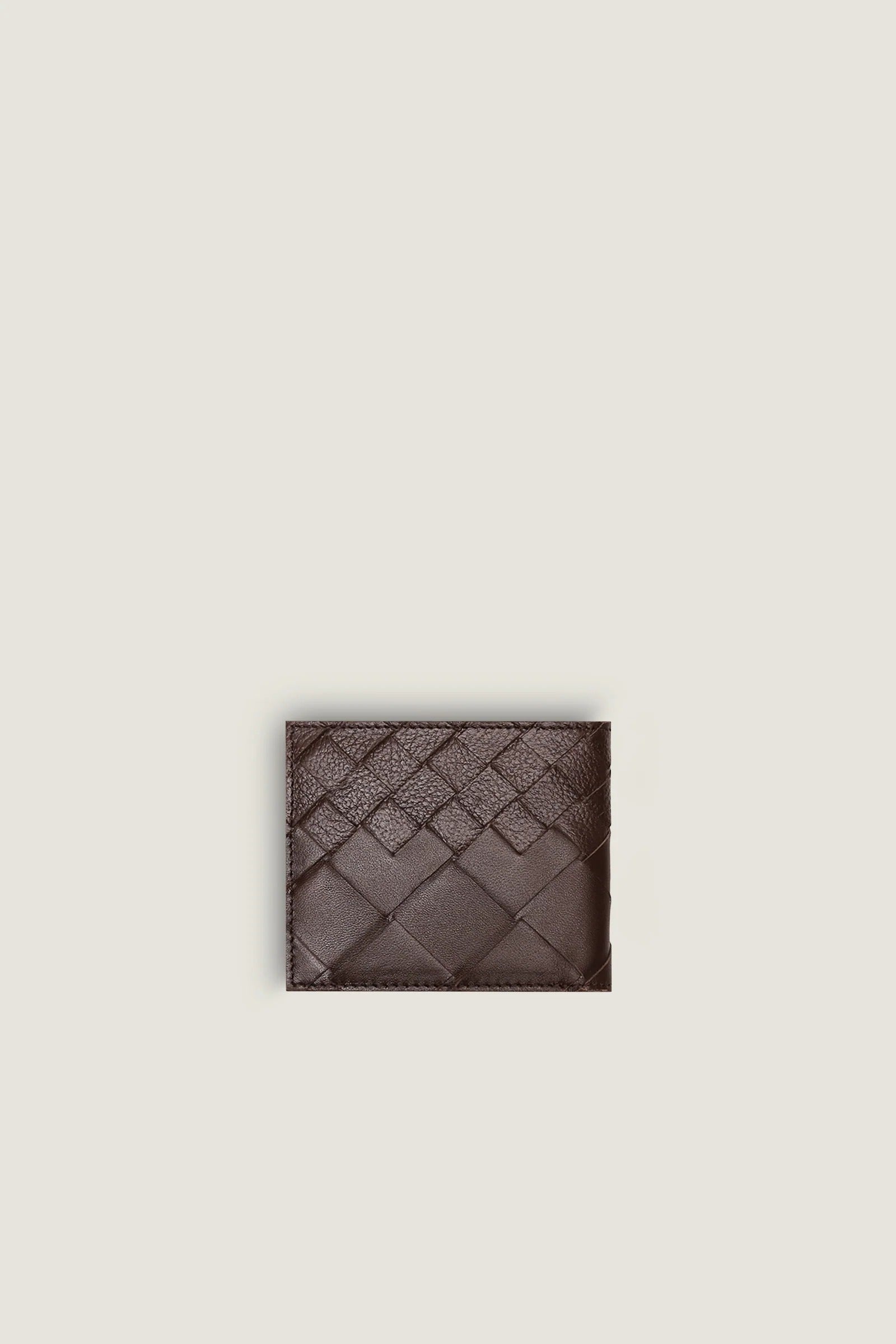 Steriq Choco Brown Intrecciato Bi-fold Wallet