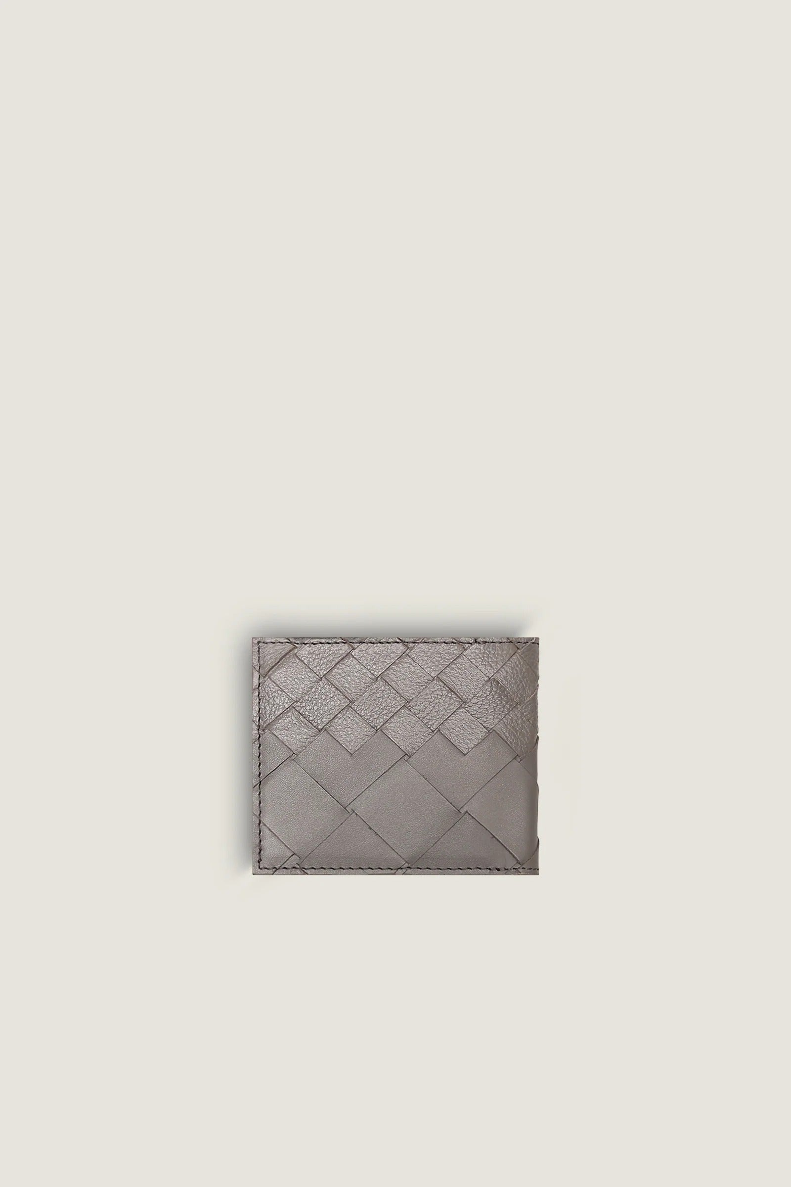 Steriq Grey Intrecciato Bi-fold Wallet